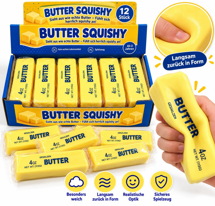 Butter Squishy wird zusammengedrückt