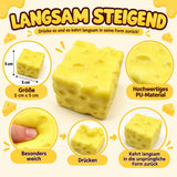Käse-Würfel Squishy: 5 × 5 cm, weich, formt sich langsam zurück